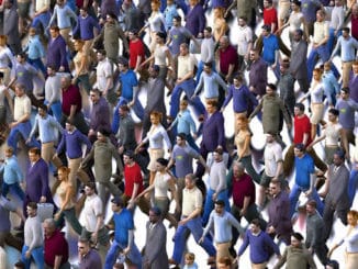 Politik-Menschen-Menge-gleichschritt-crowd