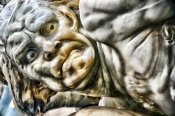 Schmerz Gesicht Skulptur