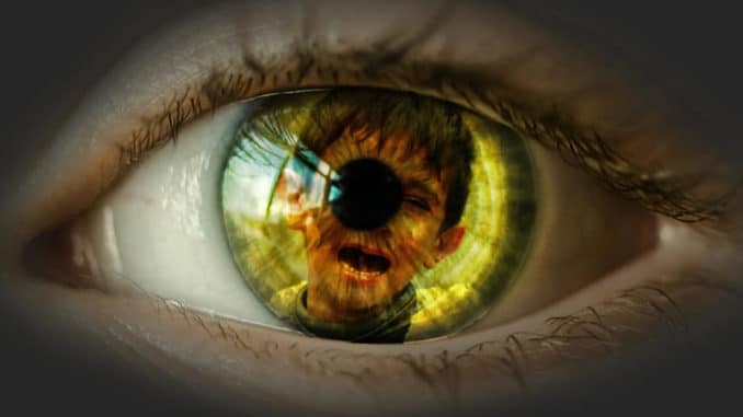 Auge Kind Schmerz