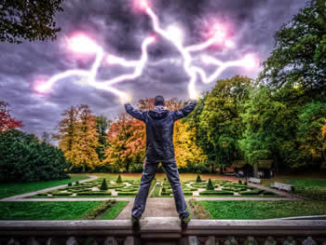Mann-Blitz-mystisch