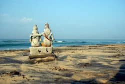Spiritualität und authentisch sein Meer Skulpturen Stein
