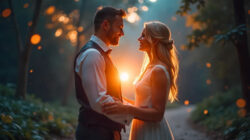 Spirituelle Hochzeitsnacht eines Paares