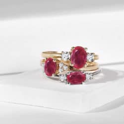 Ring mit 3 Rubinen