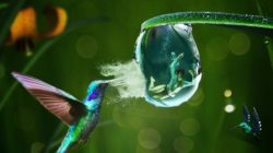 kontrolle Vogel Wasserblase mit Mensch rescue