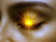 Eine Auge mit einem Stern des Erkennens