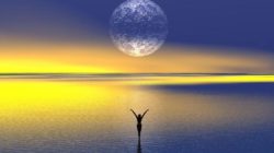 Leben in der fünften Dimension frau meer erdkugel sky