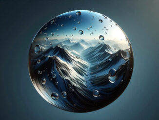 ein Wassertropfen und Berge
