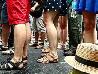 menschen schlange stehen wuerde calves