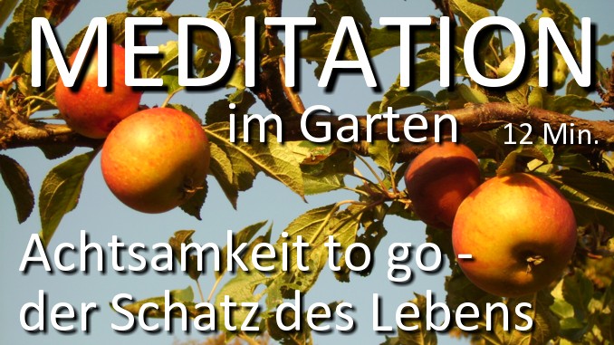 Meditation ich bin im Garten - der Schatz des Lebens - Apfel