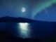 mond lichter see aurora