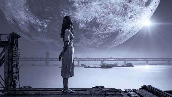 frau mond licht fantasy