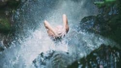 Leben und Urquelle frau wasserfall people