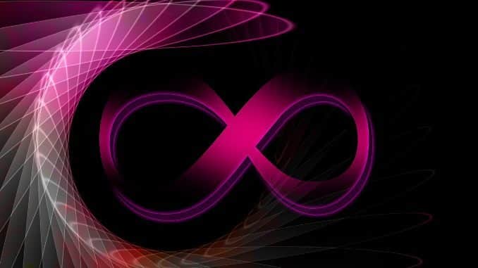 liegende acht pink character