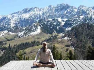 berge natur meditation man
