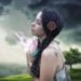 frau wolken magie woman