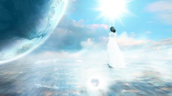 frau himmel licht ascension