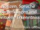 Notizen Sprüche Bemerkungen Erkenntnisse 01 Buch Björn Geitmann
