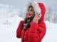 frau schnee winter