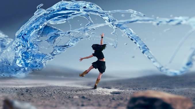 frau freude wasser fantastic