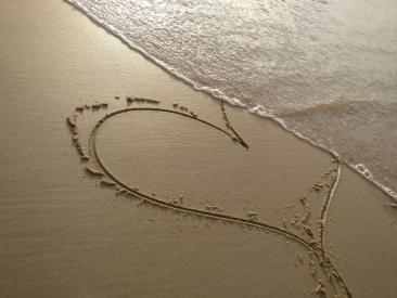 herz strand meer