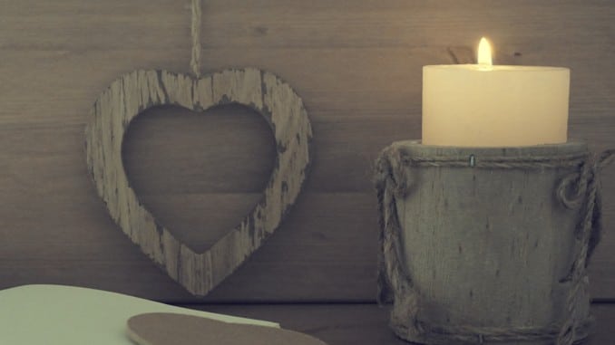 Licht in Dinkelheit heart