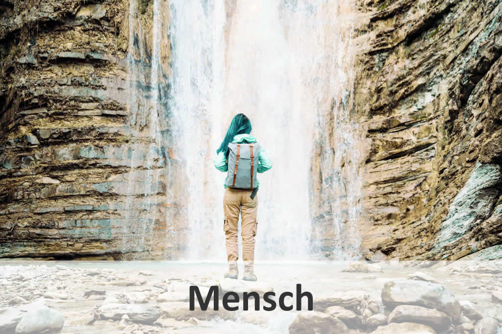 frau wasserfall mensch felsen