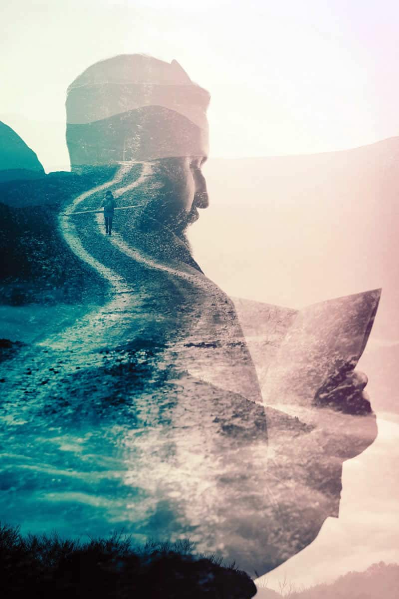 mann doppelt wandern