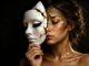 Spiritueller Narzissmus dargestellt mit einer Frau mit Maske
