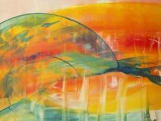 Joachim Schaffer-Suchomel Aquarell auf Leinwand Tod