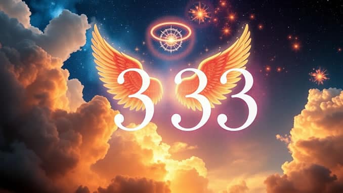 Engelszahl 333 Himmel und Engelsflügel