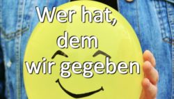 Wer hat dem wird gegeben spirituelles Buch