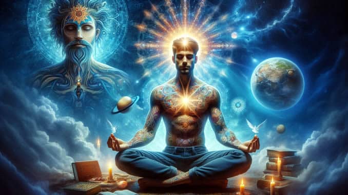 spirituelles Erwachen eine Mannes