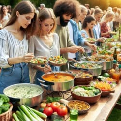gesund ernähren am vegetarischen Büffet