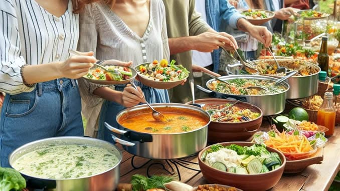 gesund ernähren am vegetarischen Büffet