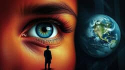 Lösungen finden, die Kunst des Problemslösens eine Auge voller Liebe und Würde schaut auf die Welt
