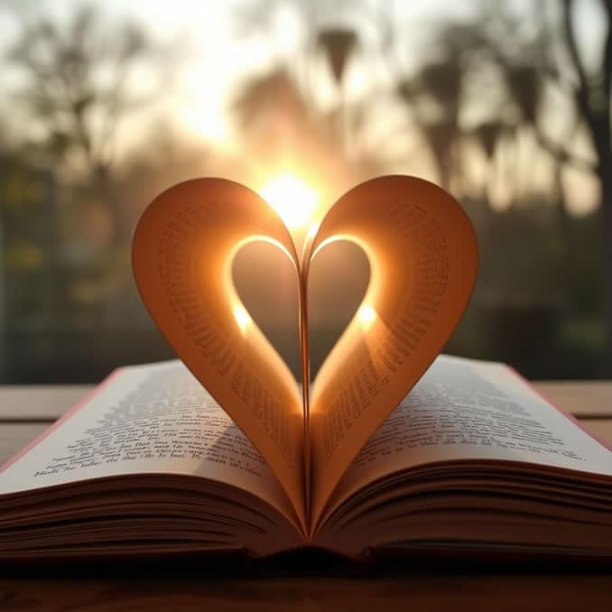 lesen Weisheit und wissen in einem Buch mit Herz