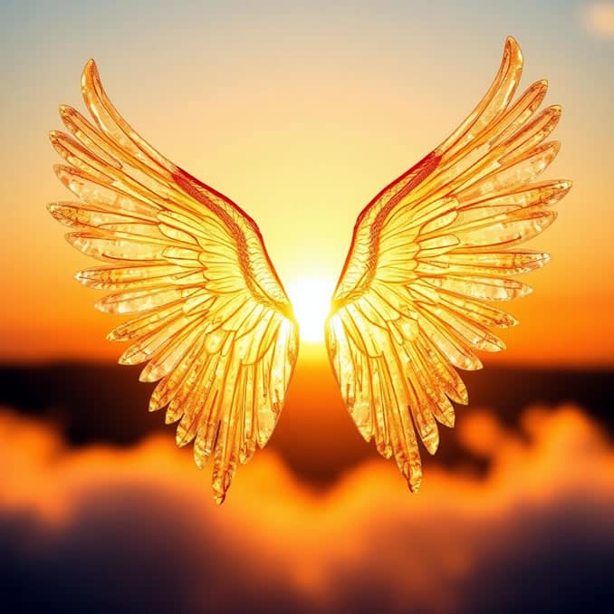 durchsichtige Flügel im Sonnenlicht