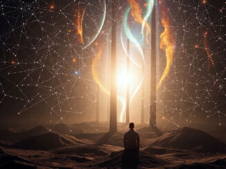 Mensch in Verbindung mit dem Universum