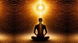 spirituelles Ego Erleuchtung Meditieren Mensch meditiert Licht KI generiertes Bild
