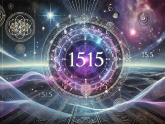 Zahl 1515 in leuchtenden kosmischen Kreisen – KI-Illustration zur Numerologie