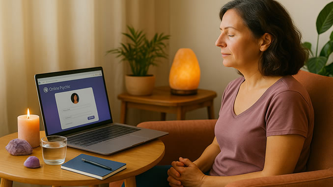 Sitzung einer Frau am Laptop