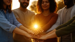 Spiritualität verbindet eine Gruppe von Menschen