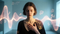 Eigene Werte und Überzeugungen erkennen Frau fühlt nach innen
