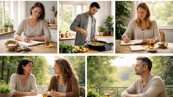 Collage zur gesunden Ernährung