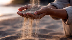 Spirituelle Rituale oder Selbsttäuschung Sand zwischen den Fingern