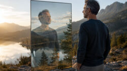 Innere Blockaden lösen Nachdenklicher Blick in der Natur im goldenen Licht