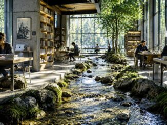 Idealismus zeigt sich im Umgang mit der Natur im Büro und der Arbeit