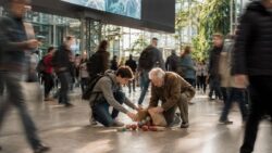 Menschlichkeit im 21. Jahrhundert - Hilfe im hektischen Bahnhof