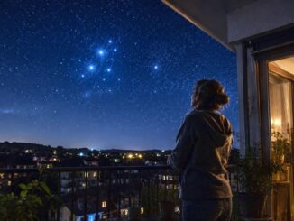 Sternennacht auf dem Balkon