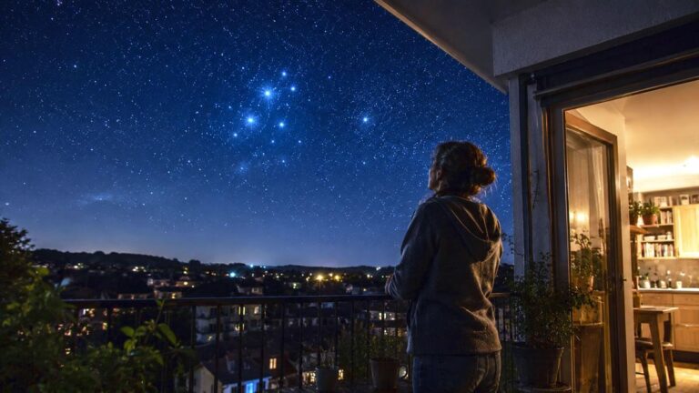 Sternennacht auf dem Balkon